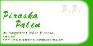 piroska palen business card